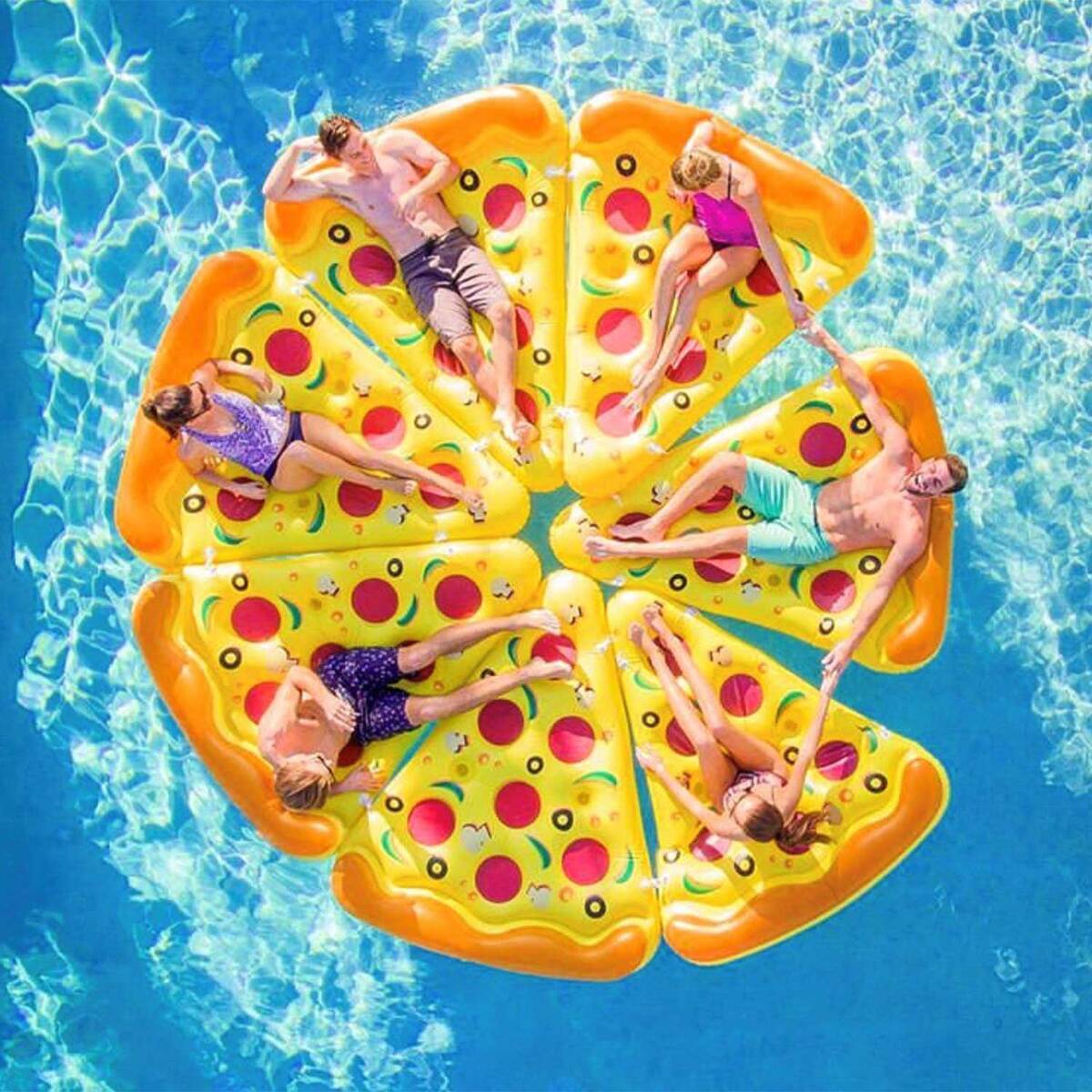 Swimline Pizza Slice Pool Float 1 Person Tube - Yellow Swimline Pizza Slice Pool Float 1 Person Tube - Yellow