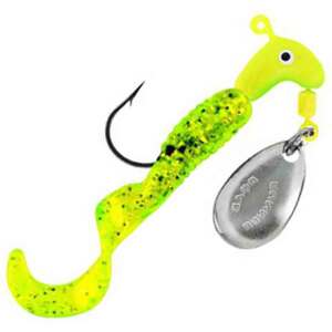T T I Blakemore Curly Tail Road Runner Underspin Jig - Chartreuse, 1/8oz, 1-1/2in, 2pk
