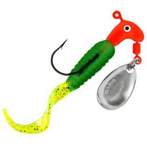 T T I Blakemore Curly Tail Road Runner Underspin Jig - Chartreuse/Lime, 1/16oz, 1-1/2in, 2pk