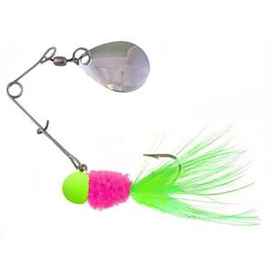 T T I Blakemore Fishing Group Team Crappie Spin Caller One Rigged and One Spare Body Spin Jig - CH/PK/CH, 1/16oz