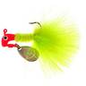 T T I Blakemore Marabou Road Runner Underspin Jig - Red/Chartreuse, 1/8oz, 2pk - Red/Chartreuse