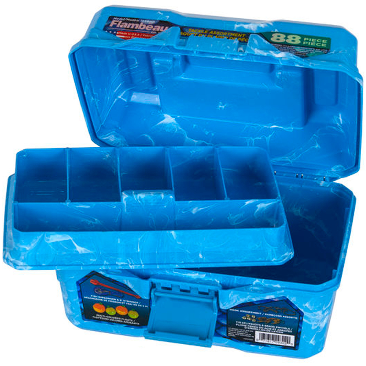 Flambeau Big Mouth Hard Tackle Box Kit - Pearl Blue Swirl - Pearl Blue Swirl Flambeau Big Mouth Hard Tackle Box Kit - Pearl Blue Swirl - Pearl Blue Swirl