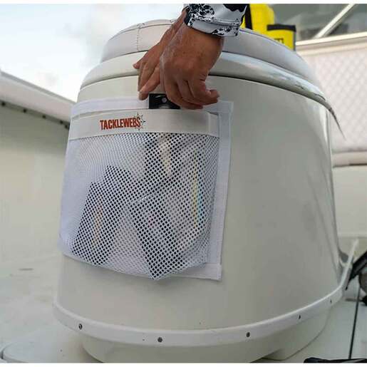 TackleWebs Hook and Loop Pocket Marine Accessory - White 10in x 12in