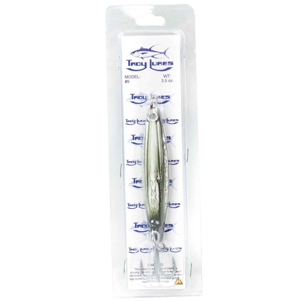 Tady Lures Model 9 Jigging Spoon - Green Sardine, 1pk - Green Sardine Tady Lures Model 9 Jigging Spoon - Green Sardine, 1pk - Green Sardine