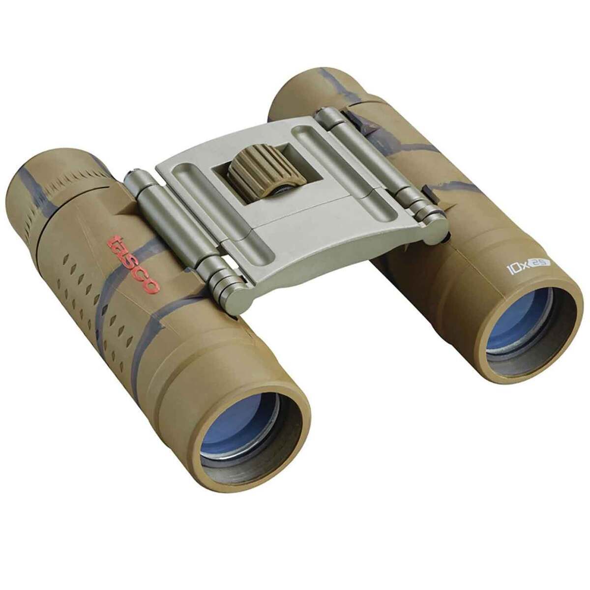 Tasco Essentials Compact Binoculars - 10x25 - Brown Camo Tasco Essentials Compact Binoculars - 10x25 - Brown Camo