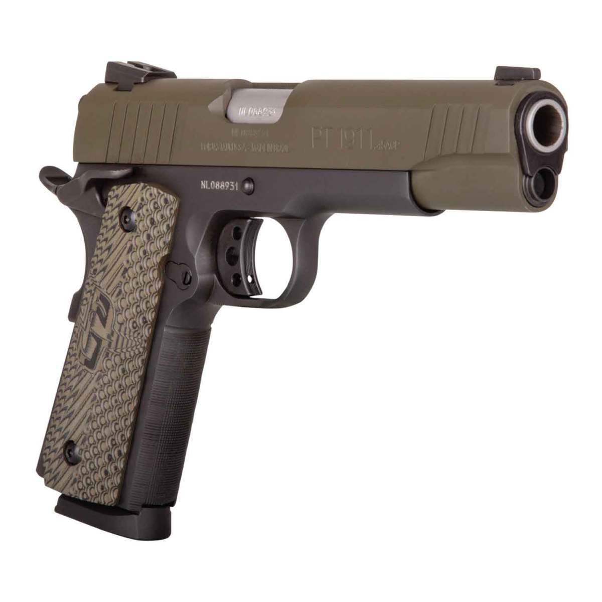 Taurus 1911 45 Auto (ACP) 5in Green Cerekote/Black Pistol - 8+1 Rounds - Green Cerekote Taurus 1911 45 Auto (ACP) 5in Green Cerekote/Black Pistol - 8+1 Rounds - Green Cerekote