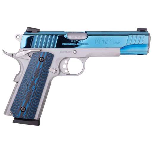 Taurus 1911 45 Auto (ACP) 5in High Polish Blue/Stainless Pistol - 8+1 Rounds image