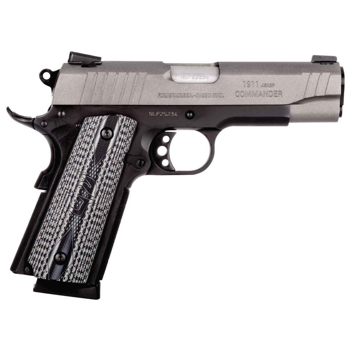 Taurus 1911 Commander 45 Auto (ACP) 4.2in Gray Cerakote Pistol - 8+1 Rounds Taurus 1911 Commander 45 Auto (ACP) 4.2in Gray Cerakote Pistol - 8+1 Rounds