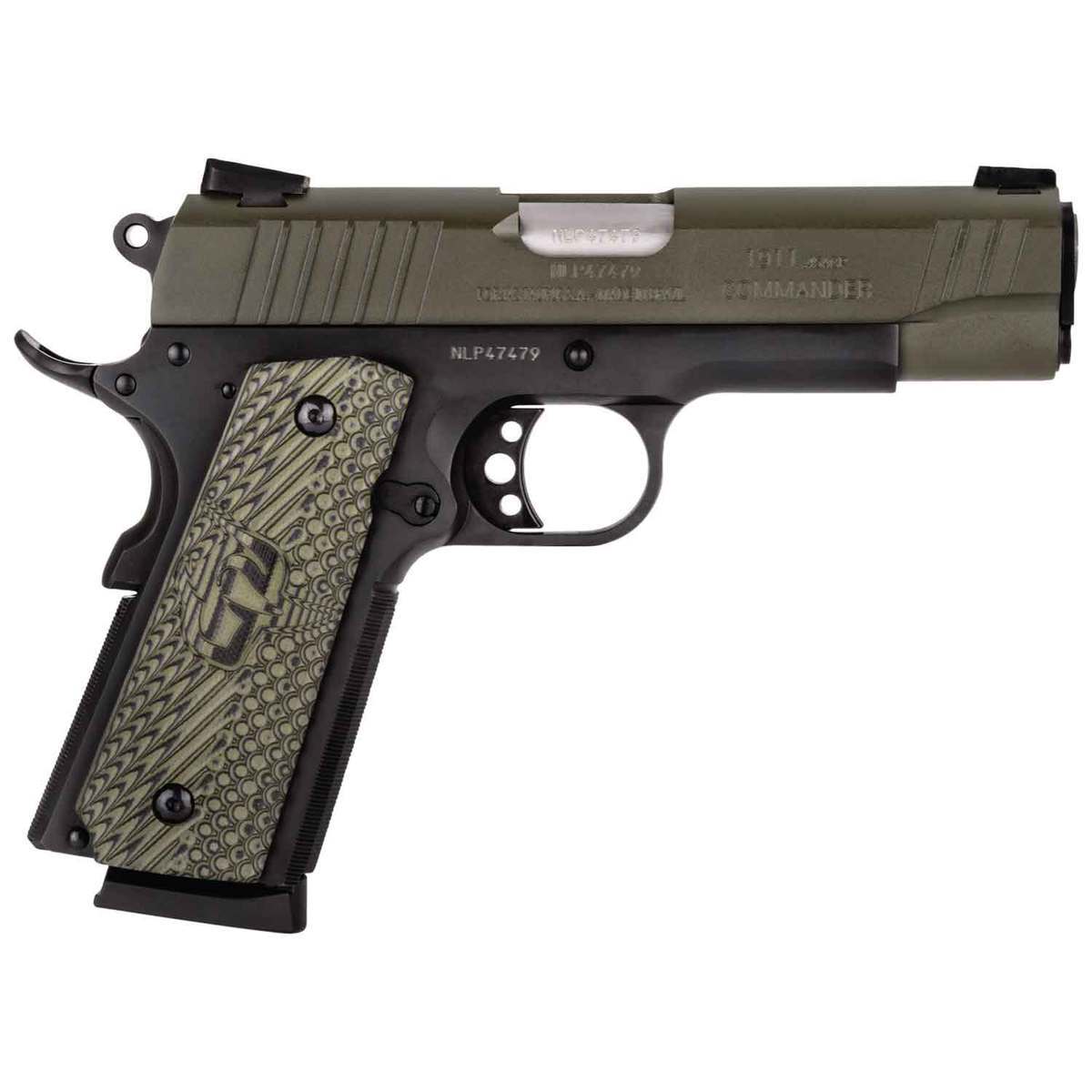 Taurus 1911 Commander 45 Auto (ACP) 4.2in Green Cerekote Pistol - 8+1 Rounds Taurus 1911 Commander 45 Auto (ACP) 4.2in Green Cerekote Pistol - 8+1 Rounds