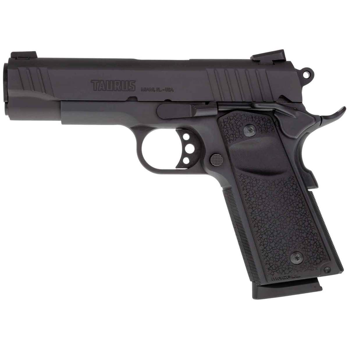 Taurus 1911 Commander 45 Auto (ACP) 4.2in Matte Black Pistol - 8+1 Rounds - Matte Black Taurus 1911 Commander 45 Auto (ACP) 4.2in Matte Black Pistol - 8+1 Rounds - Matte Black