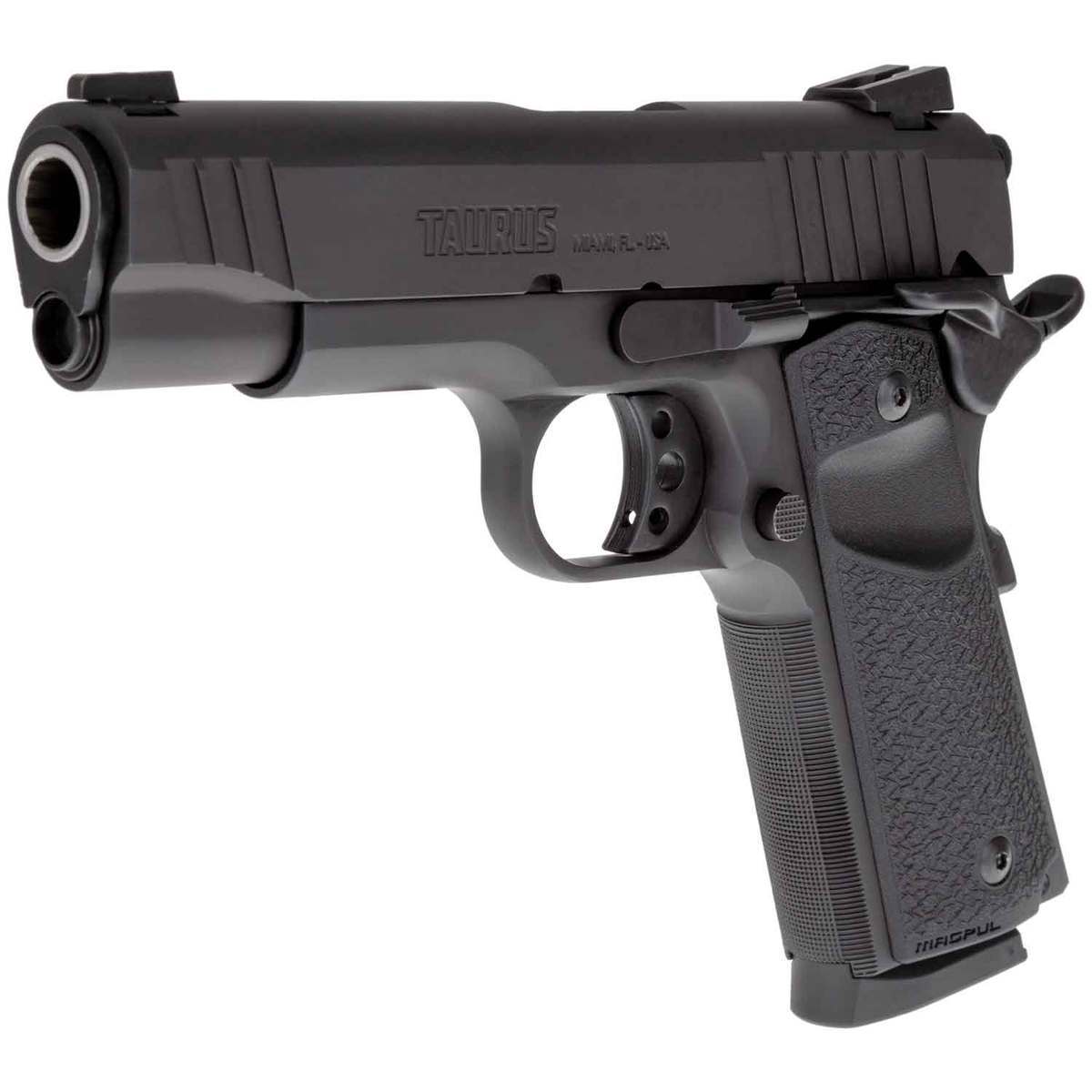 Taurus 1911 Commander 45 Auto (ACP) 4.2in Matte Black Pistol - 8+1 Rounds - Matte Black Taurus 1911 Commander 45 Auto (ACP) 4.2in Matte Black Pistol - 8+1 Rounds - Matte Black