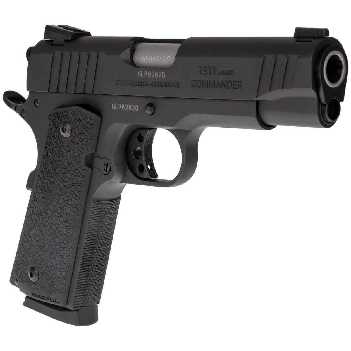 Taurus 1911 Commander 45 Auto (ACP) 4.2in Matte Black Pistol - 8+1 Rounds - Matte Black Taurus 1911 Commander 45 Auto (ACP) 4.2in Matte Black Pistol - 8+1 Rounds - Matte Black