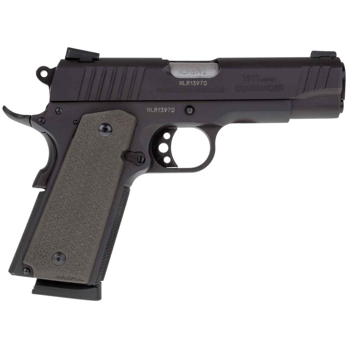 Taurus 1911 Commander 45 Auto (ACP) 4.2in Matte Black/OD Green Pistol - 8+1 Rounds - Black/OD Green Taurus 1911 Commander 45 Auto (ACP) 4.2in Matte Black/OD Green Pistol - 8+1 Rounds - Black/OD Green
