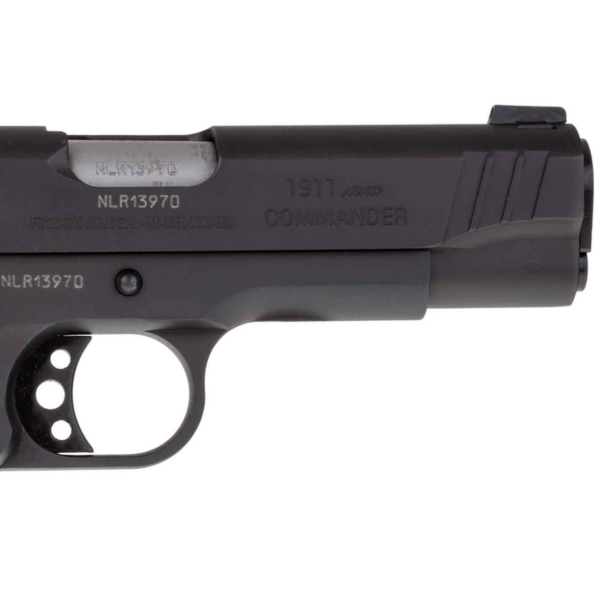 Taurus 1911 Commander 45 Auto (ACP) 4.2in Matte Black/OD Green Pistol - 8+1 Rounds - Black/OD Green Taurus 1911 Commander 45 Auto (ACP) 4.2in Matte Black/OD Green Pistol - 8+1 Rounds - Black/OD Green