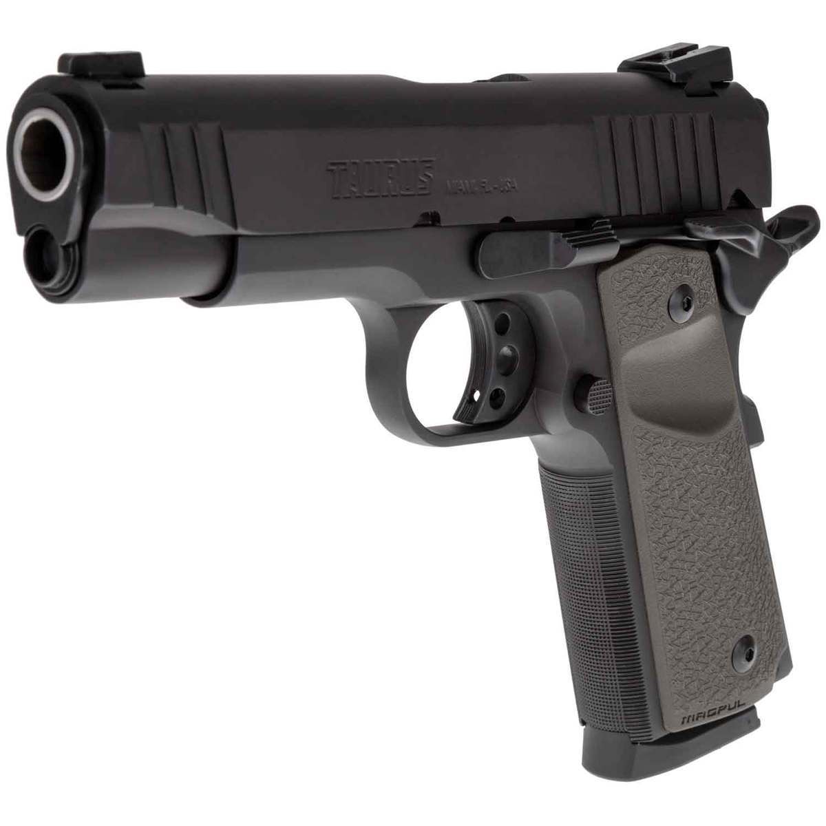 Taurus 1911 Commander 45 Auto (ACP) 4.2in Matte Black/OD Green Pistol - 8+1 Rounds - Black/OD Green Taurus 1911 Commander 45 Auto (ACP) 4.2in Matte Black/OD Green Pistol - 8+1 Rounds - Black/OD Green