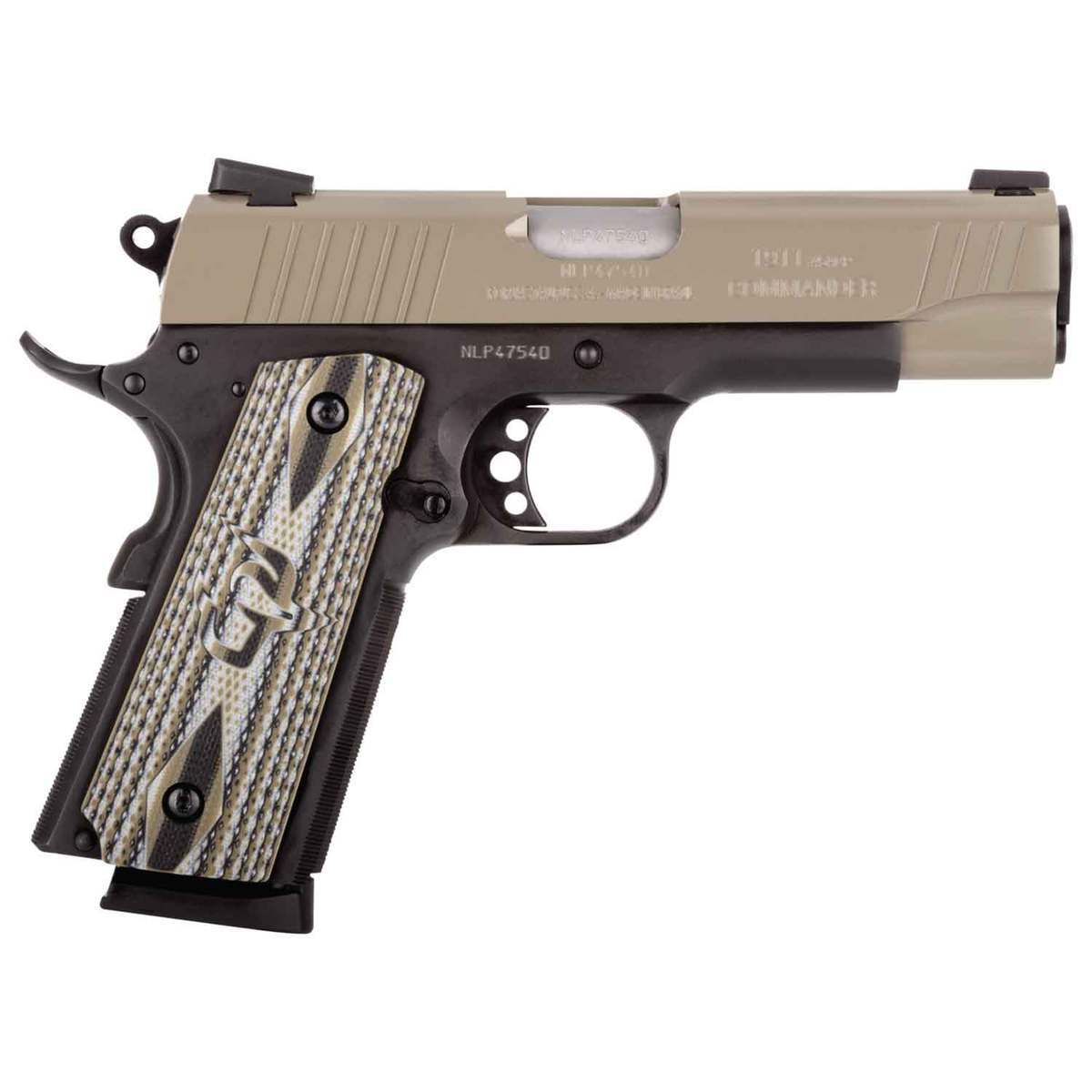 Taurus 1911 Commander 45 Auto (ACP) 4.2in Sand Cerakote Pistol - 8+1 Rounds Taurus 1911 Commander 45 Auto (ACP) 4.2in Sand Cerakote Pistol - 8+1 Rounds