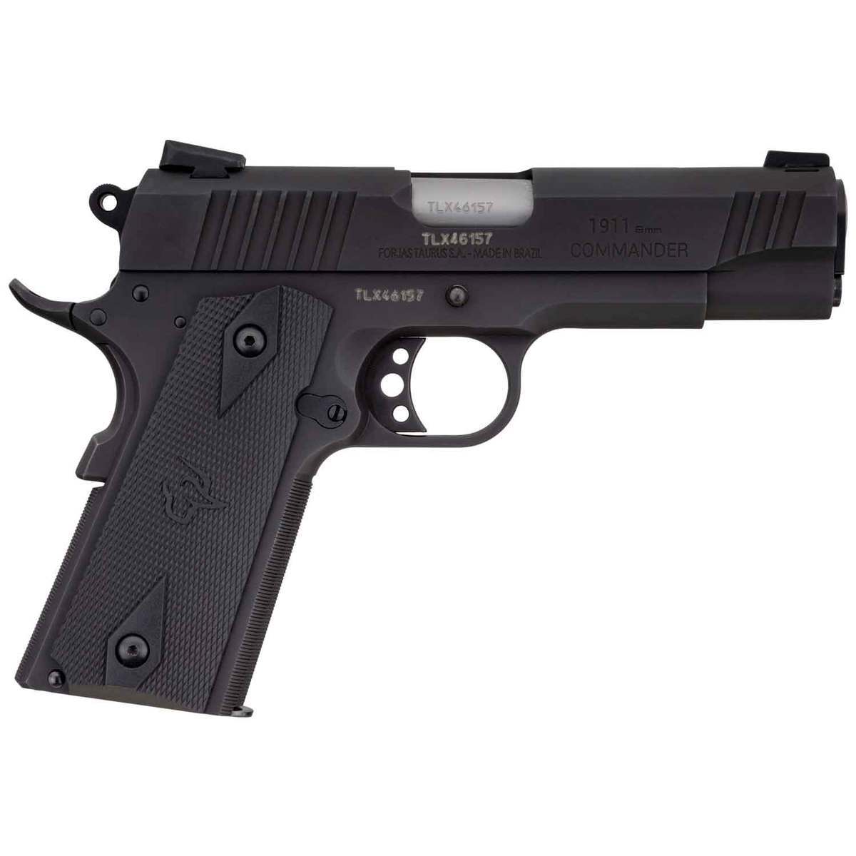 Taurus 1911 Commander 9mm Luger 4.25in Black Pistol - 9+1 Rounds - Black Taurus 1911 Commander 9mm Luger 4.25in Black Pistol - 9+1 Rounds - Black
