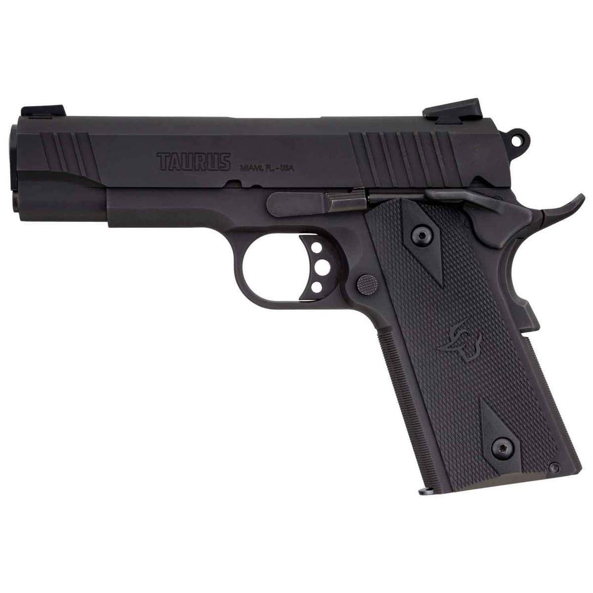 Taurus 1911 Commander 9mm Luger 4.25in Black Pistol - 9+1 Rounds - Black Taurus 1911 Commander 9mm Luger 4.25in Black Pistol - 9+1 Rounds - Black