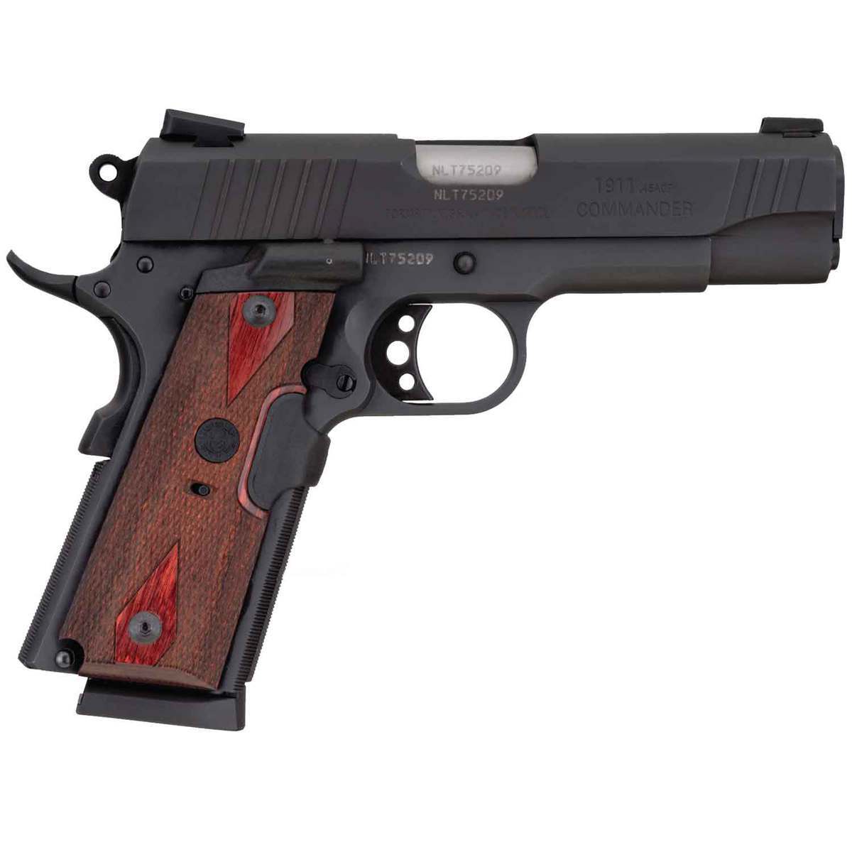 Taurus 1911 Commander Hogue Red Laser 45 Auto (ACP) 4.2in Rosewood/Black Pistol - 8+1 Rounds - Black/Wood Taurus 1911 Commander Hogue Red Laser 45 Auto (ACP) 4.2in Rosewood/Black Pistol - 8+1 Rounds - Black/Wood