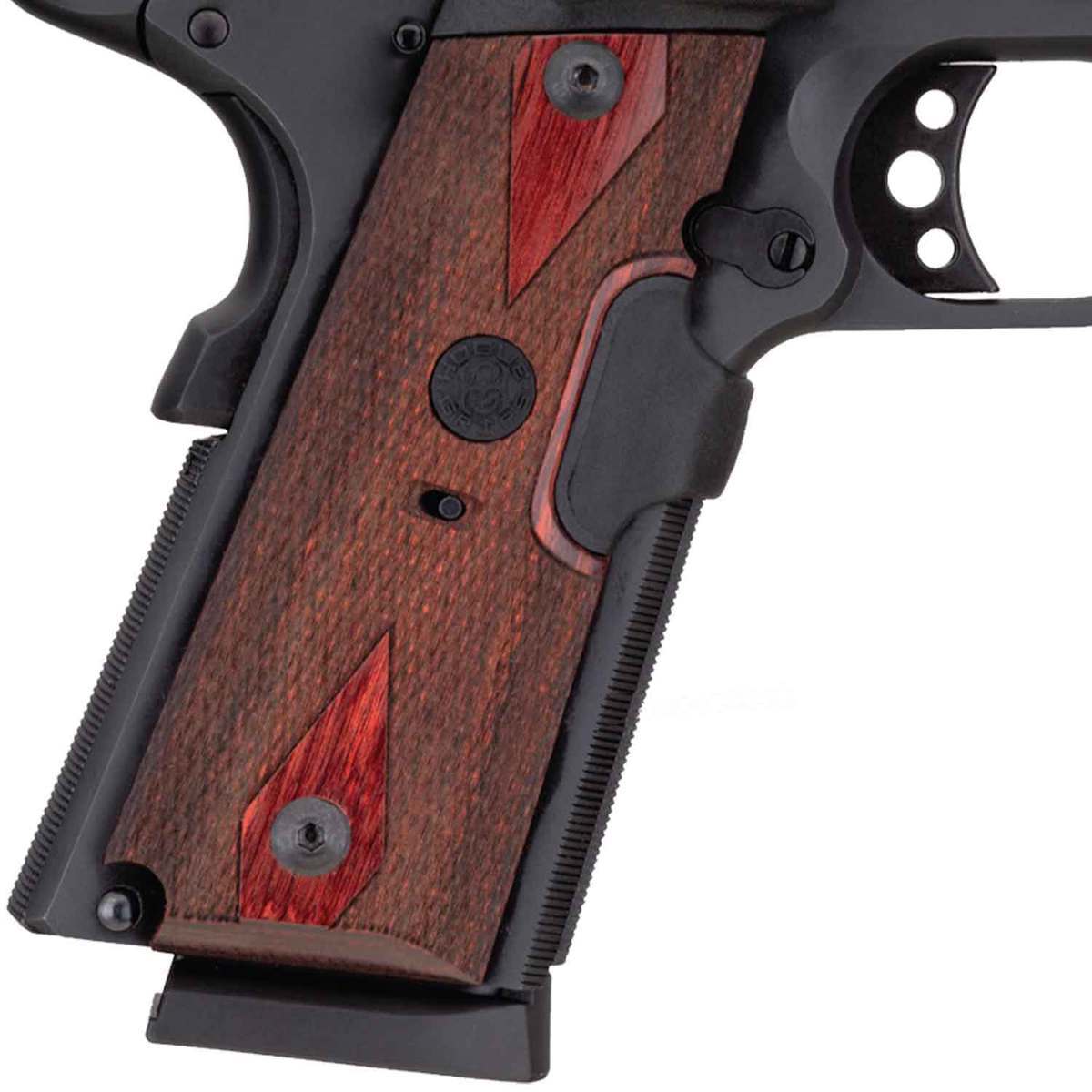 Taurus 1911 Commander Hogue Red Laser 45 Auto (ACP) 4.2in Rosewood/Black Pistol - 8+1 Rounds - Black/Wood Taurus 1911 Commander Hogue Red Laser 45 Auto (ACP) 4.2in Rosewood/Black Pistol - 8+1 Rounds - Black/Wood