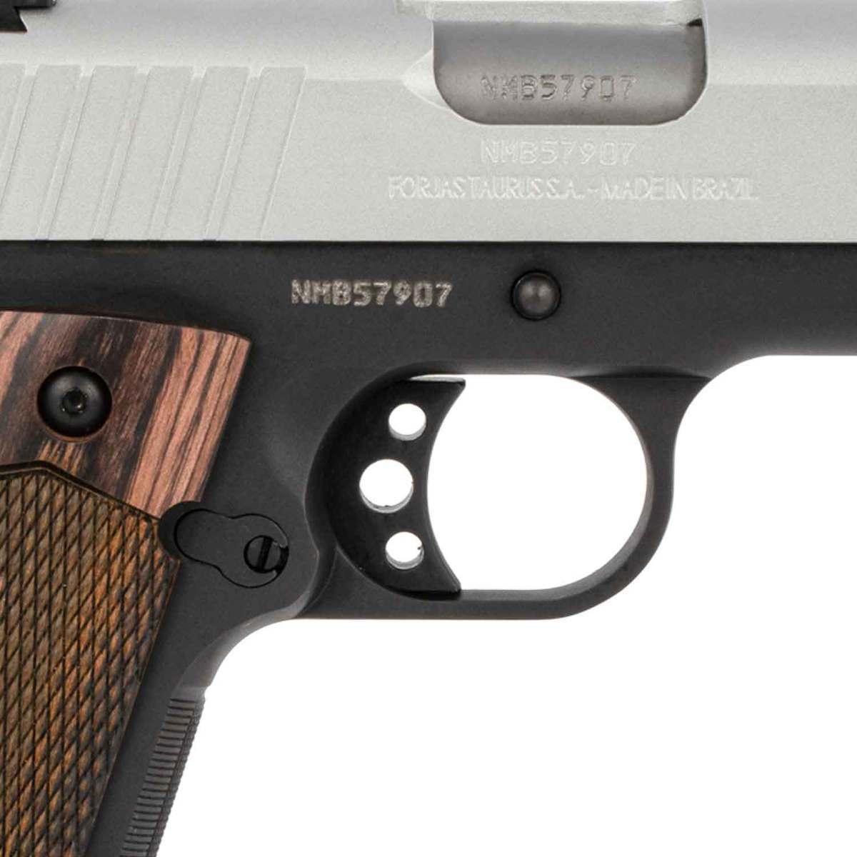 Taurus 1911 Officer 45 Auto (ACP) 3.5in Black/Wood Pistol - 6+1 Rounds - Black/Wood Taurus 1911 Officer 45 Auto (ACP) 3.5in Black/Wood Pistol - 6+1 Rounds - Black/Wood