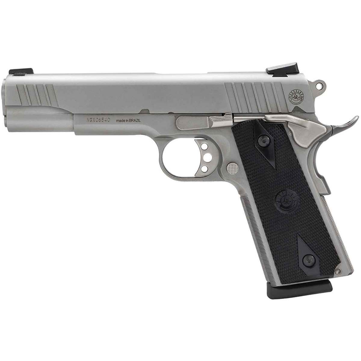 Taurus 1911 w/ Beavertail Frame 45 Auto (ACP) 5in Matte Stainless Pistol - 8+1 Rounds - Gray Taurus 1911 w/ Beavertail Frame 45 Auto (ACP) 5in Matte Stainless Pistol - 8+1 Rounds - Gray
