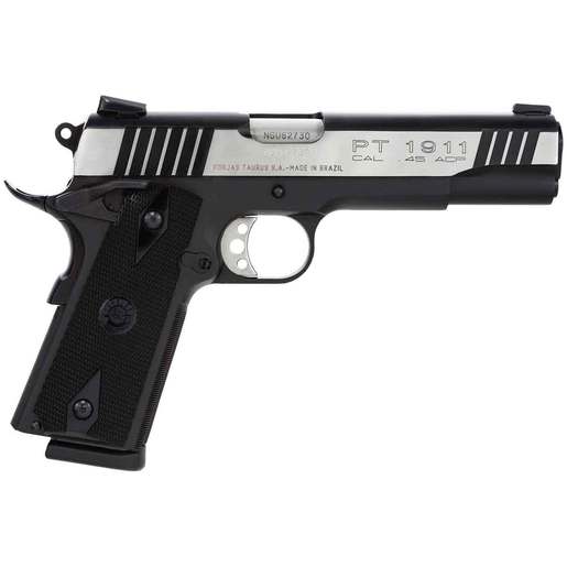 Taurus 1911 45 Auto (ACP) 5in Stainless Steel with Black Accents Pistol - 8+1 Rounds - Black image