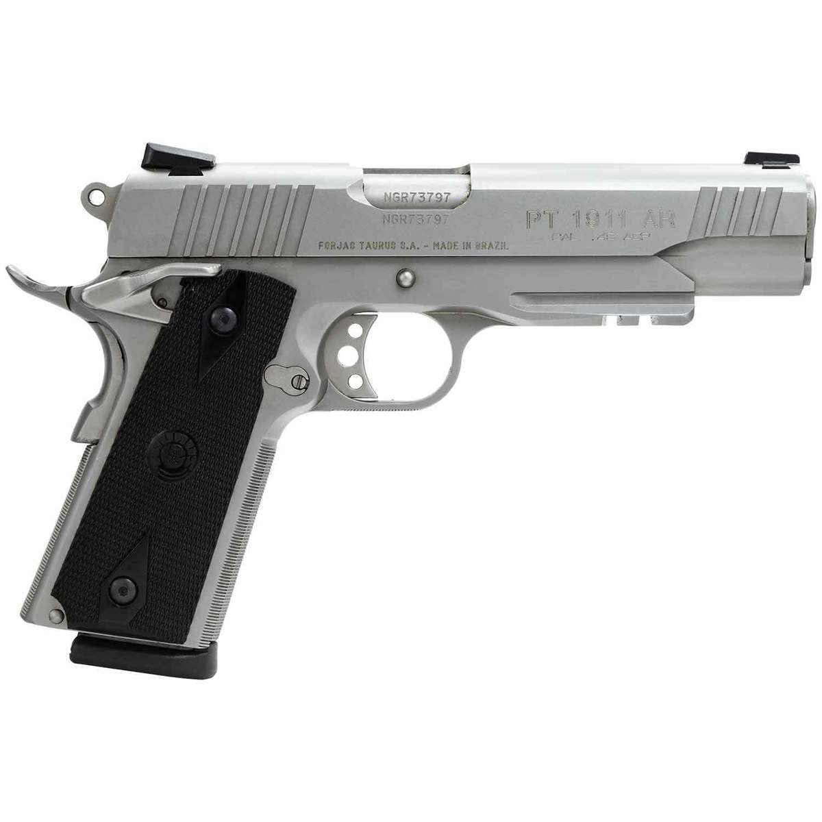 Taurus 1911 45 Auto (ACP) 5in Matte Stainless Pistol - 8+1 Rounds - Gray Taurus 1911 45 Auto (ACP) 5in Matte Stainless Pistol - 8+1 Rounds - Gray
