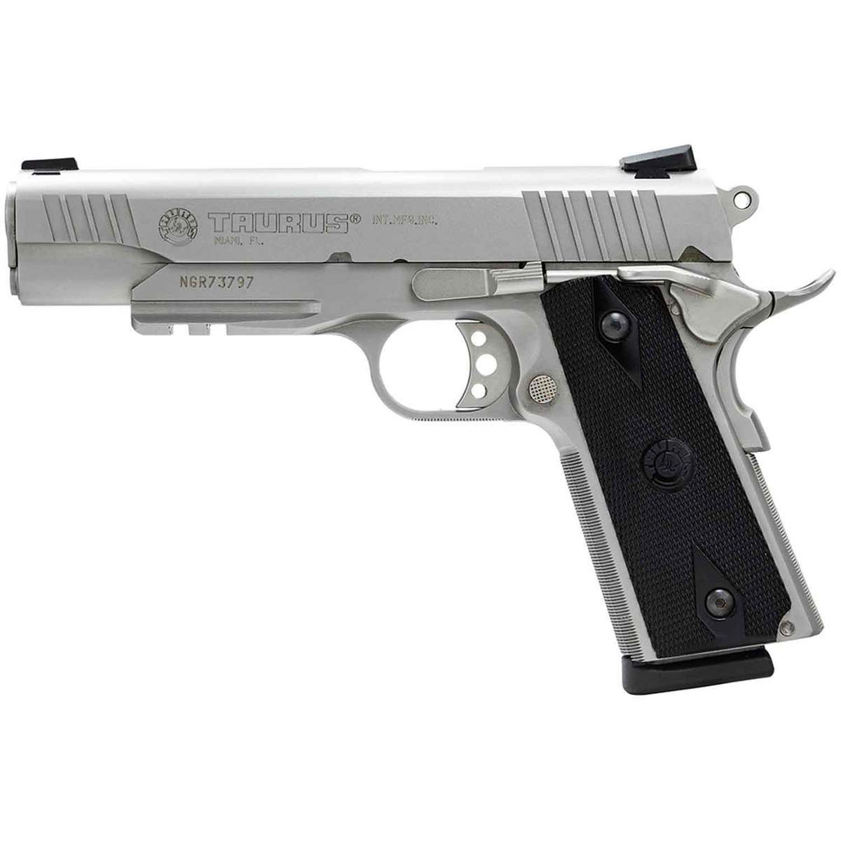 Taurus 1911 45 Auto (ACP) 5in Matte Stainless Pistol - 8+1 Rounds - Gray Taurus 1911 45 Auto (ACP) 5in Matte Stainless Pistol - 8+1 Rounds - Gray