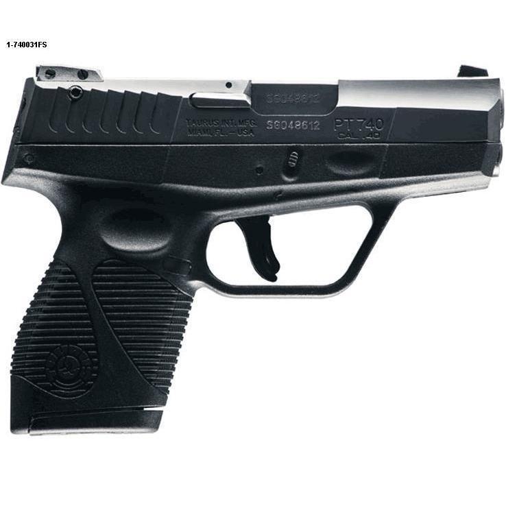 Taurus 740 Slim 40 S&W 3.2in Blued/Black Pistol - 6+1 Rounds - Black Taurus 740 Slim 40 S&W 3.2in Blued/Black Pistol - 6+1 Rounds - Black