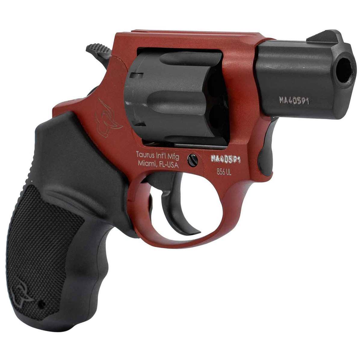 Taurus 856 Ultra-Lite 38 Special 2in Matte Black/Burned Orange Revolver - 6 Rounds Taurus 856 Ultra-Lite 38 Special 2in Matte Black/Burned Orange Revolver - 6 Rounds