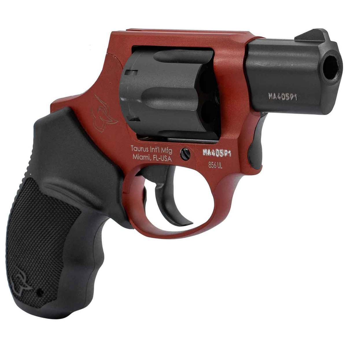 Taurus 856 Ultra-Lite 38 Special +P 2in Matte Black/Burnt Orange Revolver - 6 Rounds Taurus 856 Ultra-Lite 38 Special +P 2in Matte Black/Burnt Orange Revolver - 6 Rounds