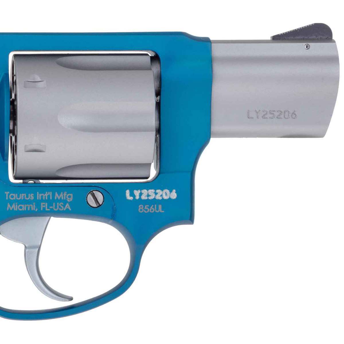 Taurus 856CH Anodized 38 Special +P 2in Azure/Silver/Black Revolver - 6 Rounds Taurus 856CH Anodized 38 Special +P 2in Azure/Silver/Black Revolver - 6 Rounds