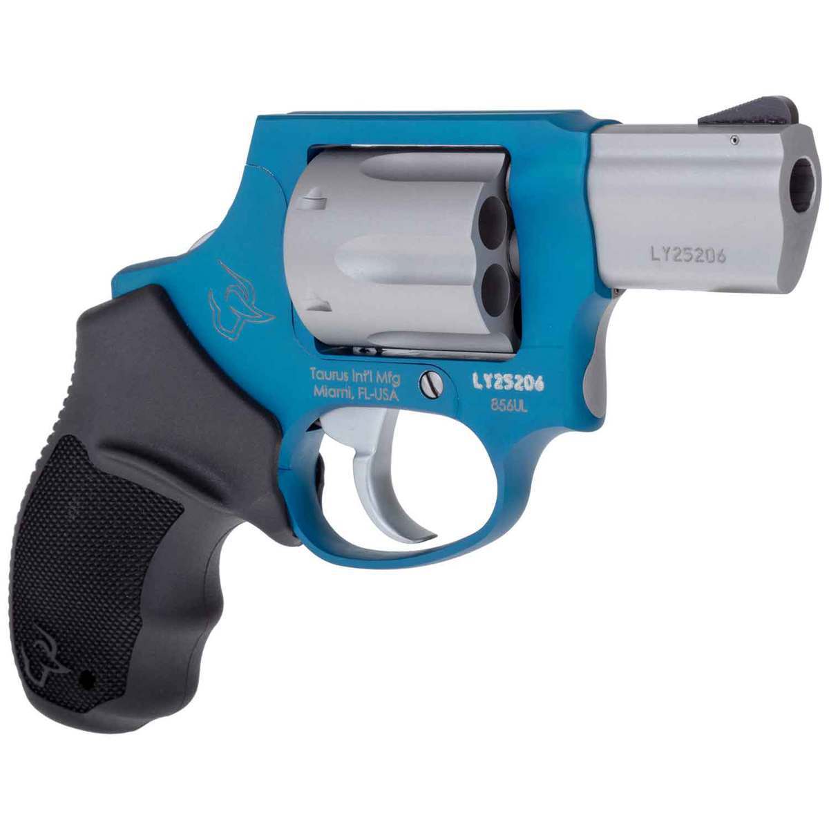 Taurus 856CH Anodized 38 Special +P 2in Azure/Silver/Black Revolver - 6 Rounds Taurus 856CH Anodized 38 Special +P 2in Azure/Silver/Black Revolver - 6 Rounds