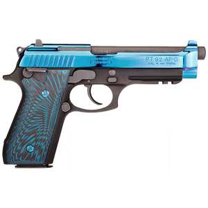 Taurus 92 With G10 Grip 9mm Luger 5in Black/Blue Pistol - 17+1 Rounds