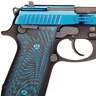 Taurus 92 With G10 Grip 9mm Luger 5in Black/Blue Pistol - 17+1 Rounds - Blue