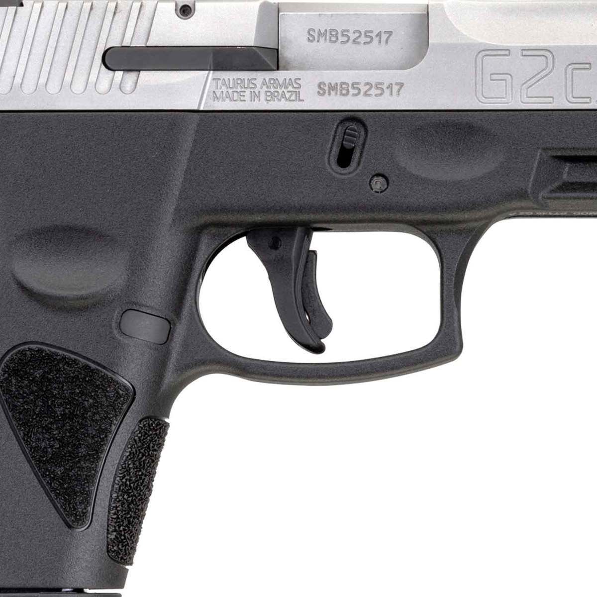 Taurus G2C 40 S&W 3.2in Stainless/Black Pistol - 10+1 Rounds - Black/Stainless Taurus G2C 40 S&W 3.2in Stainless/Black Pistol - 10+1 Rounds - Black/Stainless