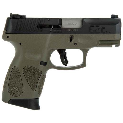 Taurus G2C 9mm Luger 3.2in Black/OD Green Pistol - 12+1 Rounds - Green Compact image