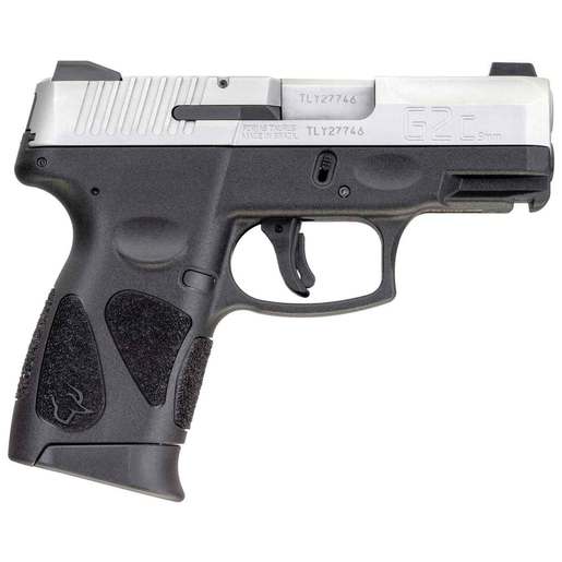 Taurus G2C 9mm Luger 3.2in Stainless/Black Pistol - 12+1 Rounds - Black Compact image