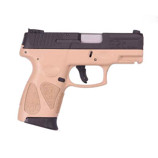 Taurus G2C FDE Grip 40 S&W 3.2in Black Pistol - 10+1 Rounds - Tan image