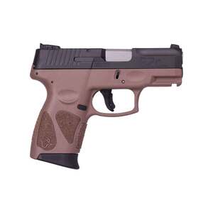 Taurus G2C w/ Coyote Brown Frame 40 S&W 3.2in Black Pistol - 10+1 Rounds