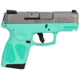 Taurus G2S 9mm Luger 3.26in Stainless/Cyan Pistol - 7+1 Rounds