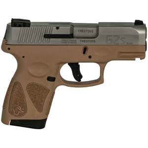 Taurus G2S 9mm Luger 3.26in Stainless/Tan Pistol - 7+1 Rounds