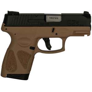 Taurus G2S Carbon Steel 9mm Luger 3.26in Tan/Black Pistol - 7+1 Rounds