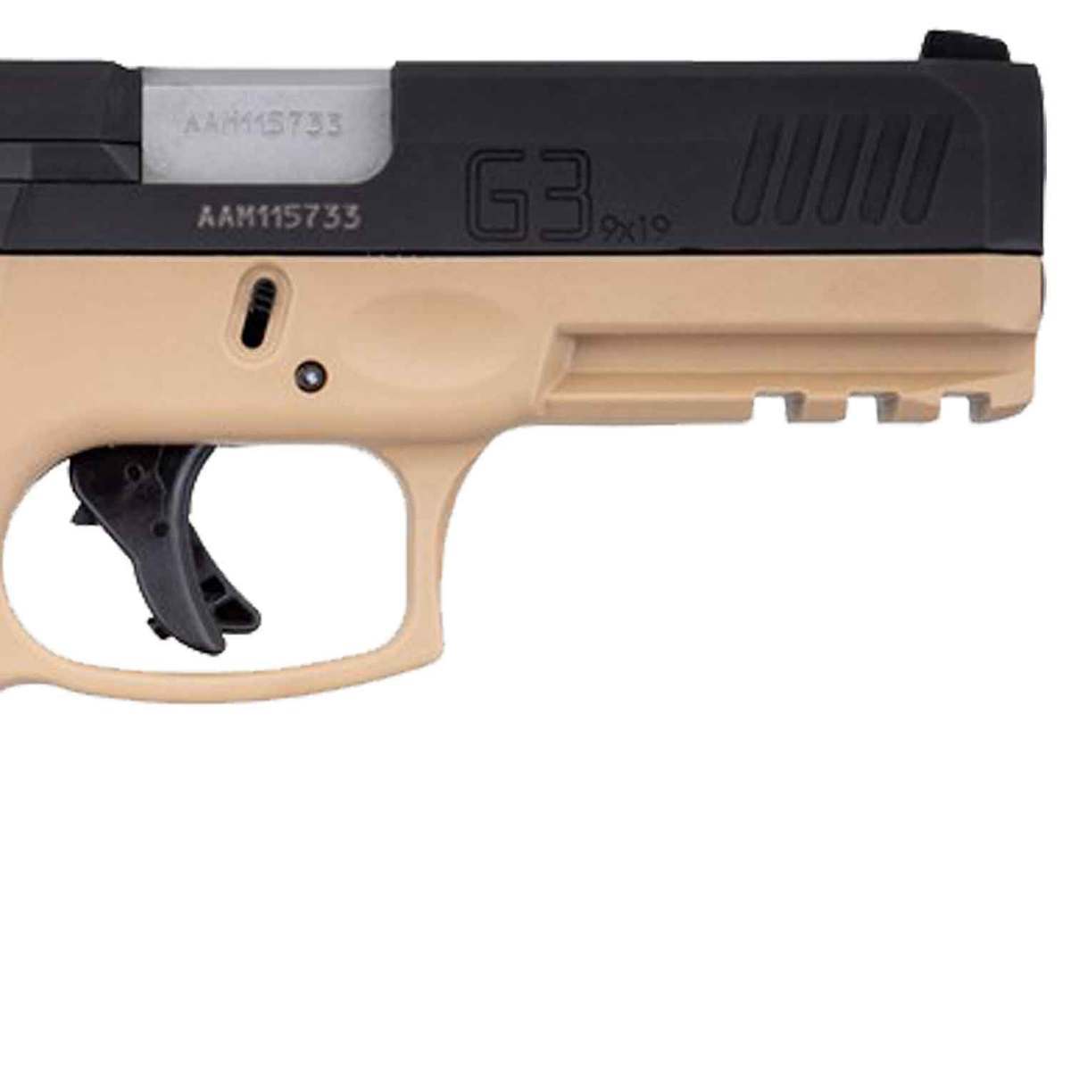 Taurus G3 9mm Luger 4in Black/Tan Pistol - 17+1 Rounds - Black/Tan Taurus G3 9mm Luger 4in Black/Tan Pistol - 17+1 Rounds - Black/Tan