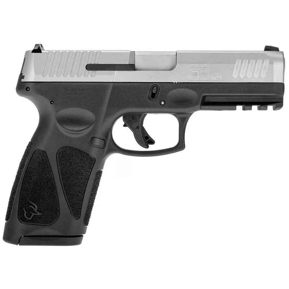 Taurus G3 9mm Luger 4in Stainless/Black Pistol - 15+1 Rounds - Stainless/Black Taurus G3 9mm Luger 4in Stainless/Black Pistol - 15+1 Rounds - Stainless/Black