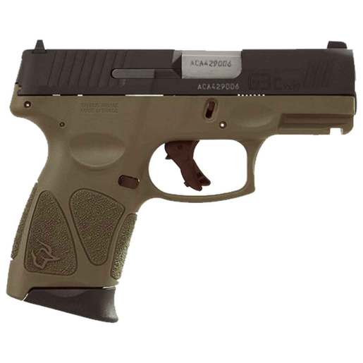 Taurus G3C 9mm Luger 3.2in Black/OD Green Pistol - 12+1 Rounds - Green Compact image