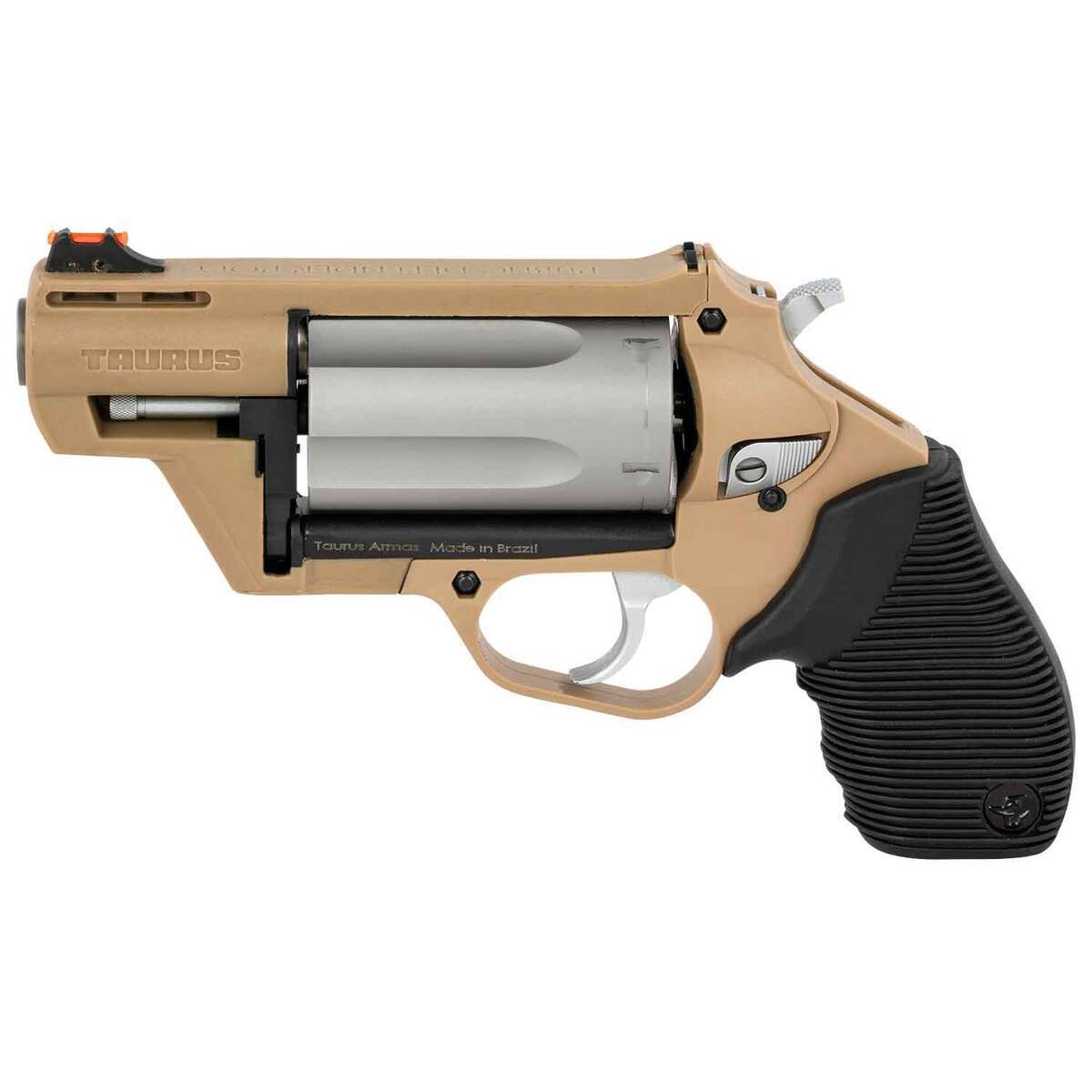 Taurus Judge Public Defender 45 (Long) Colt/410 Gauge Flat Dark Earth Revolver - 5 Rounds Taurus Judge Public Defender 45 (Long) Colt/410 Gauge Flat Dark Earth Revolver - 5 Rounds