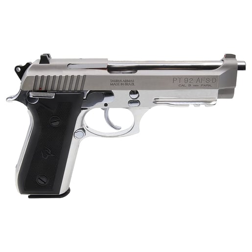 Taurus PT92 9mm Luger 5in Stainless Steel Pistol - 17+1 Rounds - Gray image
