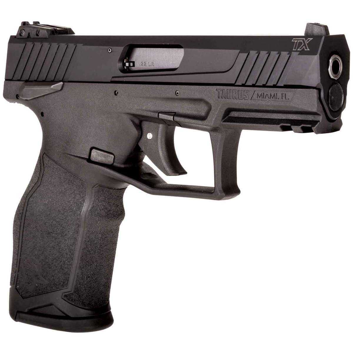 Taurus TX22 22 Long Rifle 4.1in Black Pistol - 10 Rounds - Black Taurus TX22 22 Long Rifle 4.1in Black Pistol - 10 Rounds - Black
